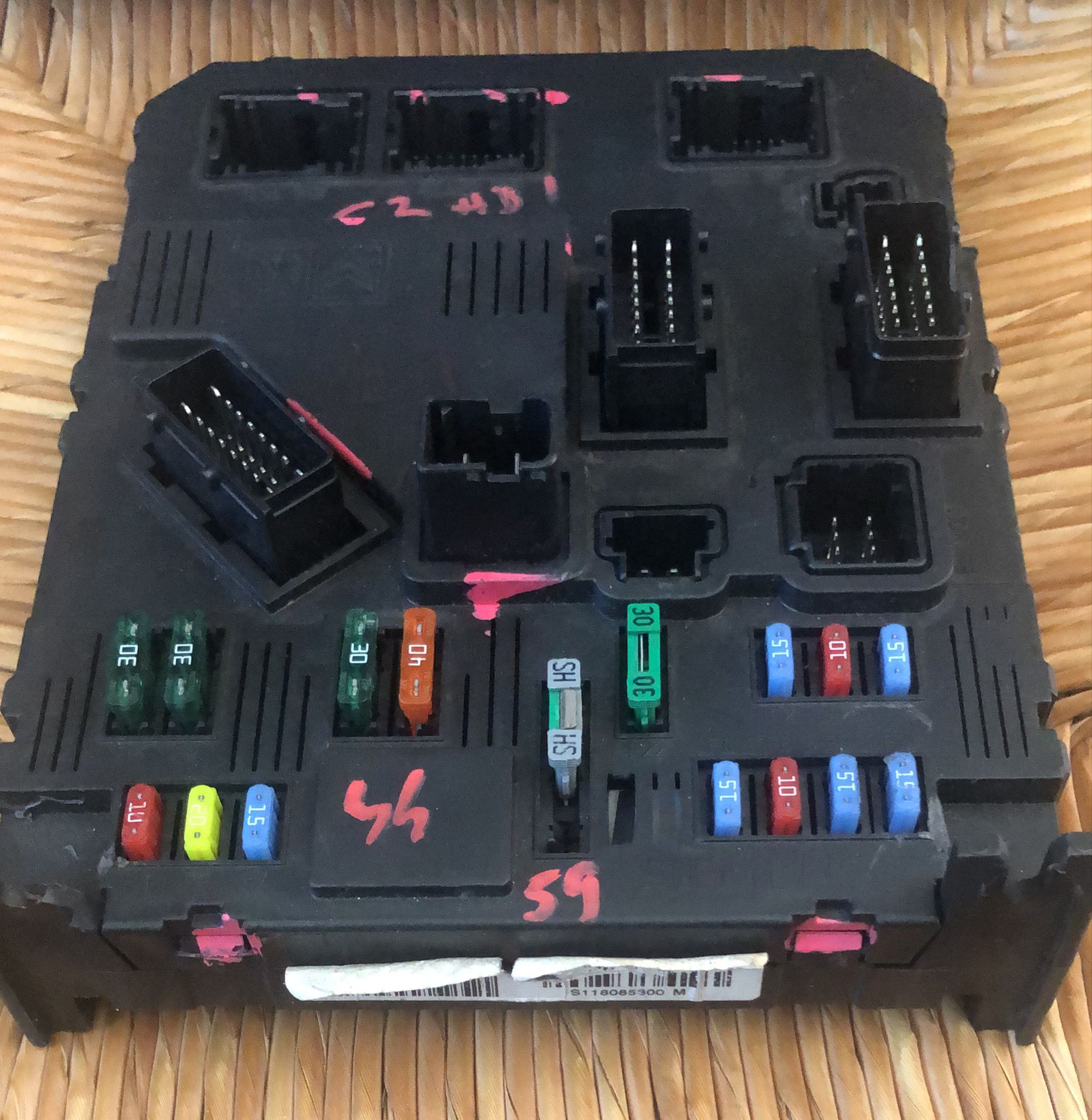 Centralina modulo comfort CITROEN PEUGEOT SIEMENS S118085300M, 9653667280, BSI F01-00 HG