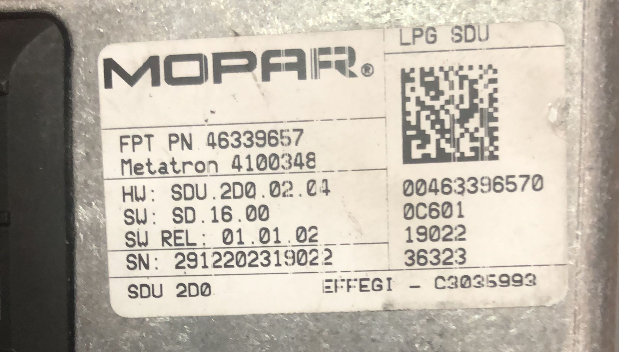 46339657 CENTRALINA MOTORE PER FIAT TIPO II 357 4100348 METATRON