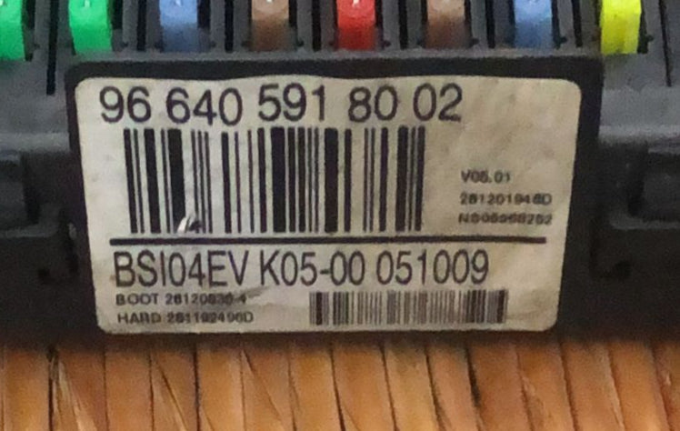 BODY computer PEUGEOT 966405918002 BSI04EV K05-00 308 1.6 HDI 80KW 6M 5 PORTE BERLINA