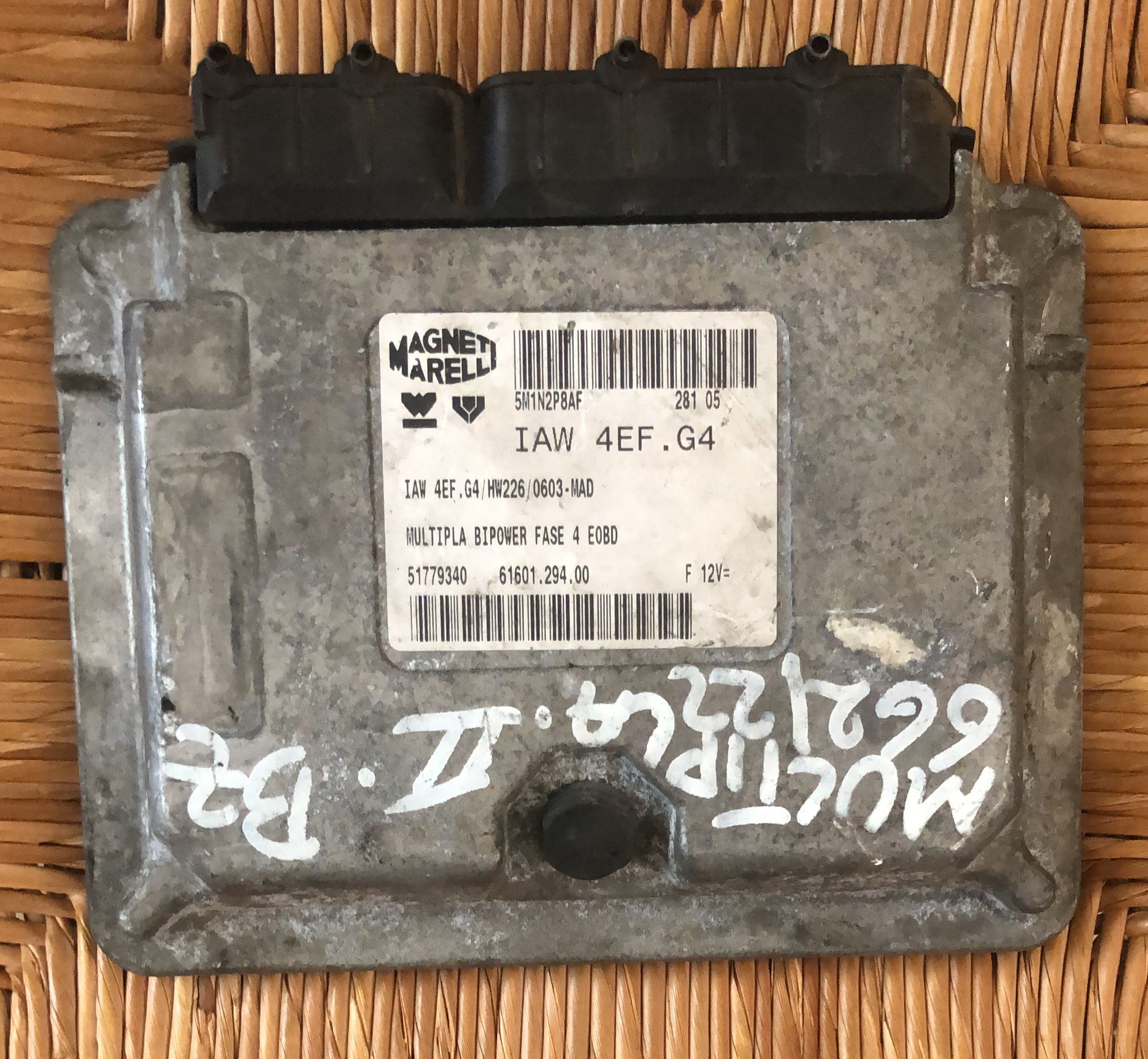 CENTRALINA MOTORE ECU FIAT MULTIPLA IAW 4EF.G4 HW226 51779340 61601.294.00