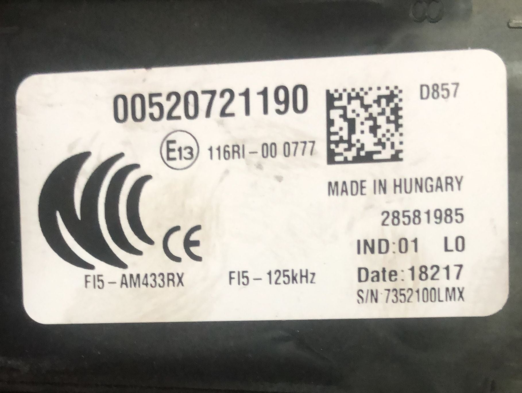 00520721190 porta fusibili per FIAT TIPO RANCHERA FAMILIAR 1.4 2016 5220802