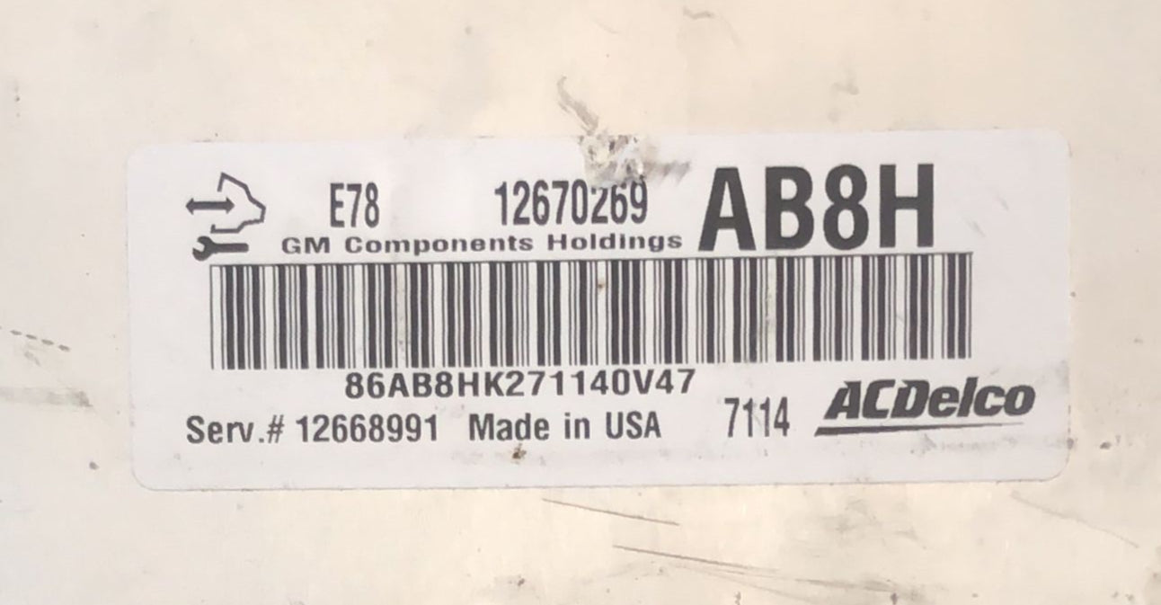 Opel Corsa E Adam Mokka Benzina 2014-2018 Centralina motore E78 12670269 12668991 AB8H ACDelco