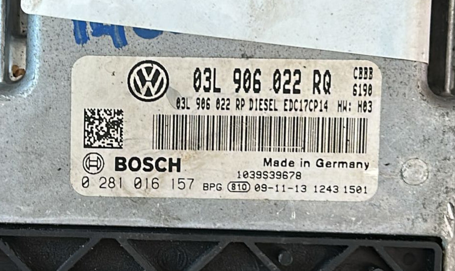 ecu motoreVW Tiguan 2.0TDI 03L906022RQ 0281016157 EDC17CP14 1037504789