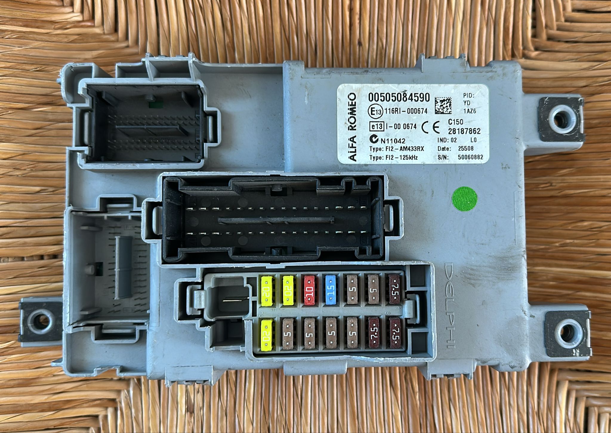 Body Computer Alfa Romeo Mito 00505084590 28151325 505084590