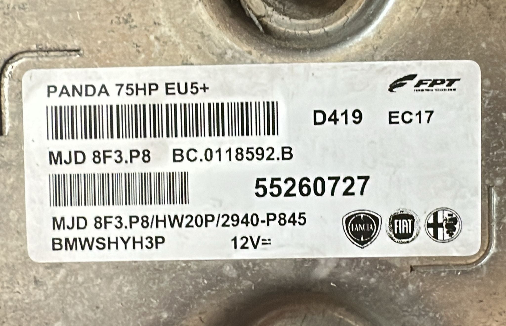 ECU Marelli MJD 8F3.P8 HW20P 55260727 diesel 1.3 BC0118592B