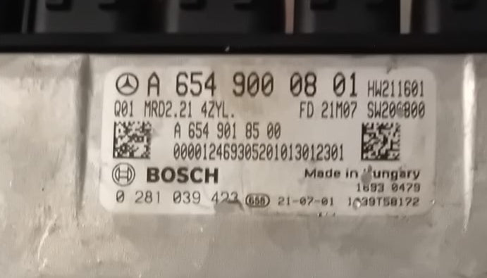 ECU CENTRALINA MOTORE 0281039423 A6549000801 MERCEDES CLS W257 CDI