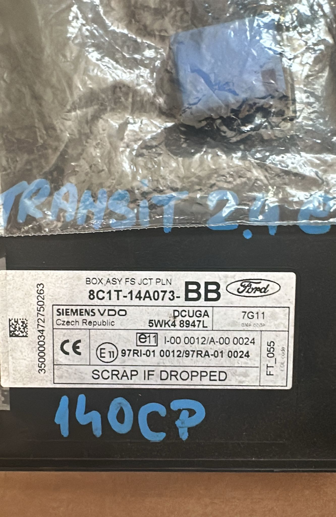 KIT ECU Ford Transit 6C1112A650CN 6C11 12A650 CN DCU-104 / BODY 8c1t-14a073-bb