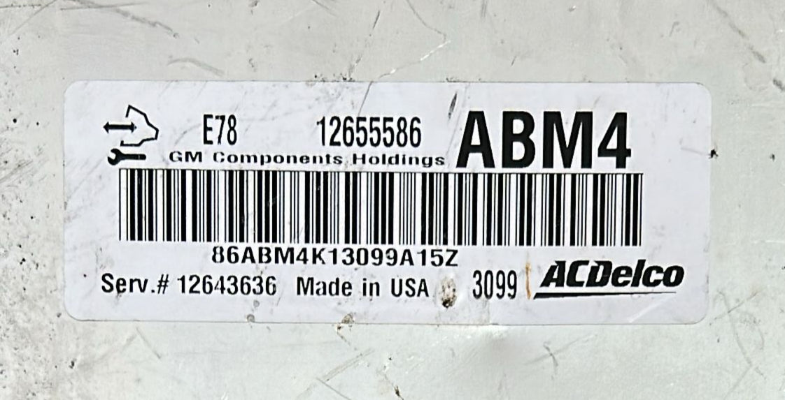 ECU OPEL ZAFIRA ASTRA 1.4 ACDELCO E78 12655586 ABM4 12643636