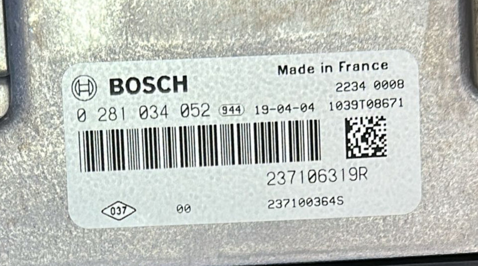 ECU Renault Capture 1.5DCI 237100364S 0281034052 EDC 17C84-3.2 ECU bosch