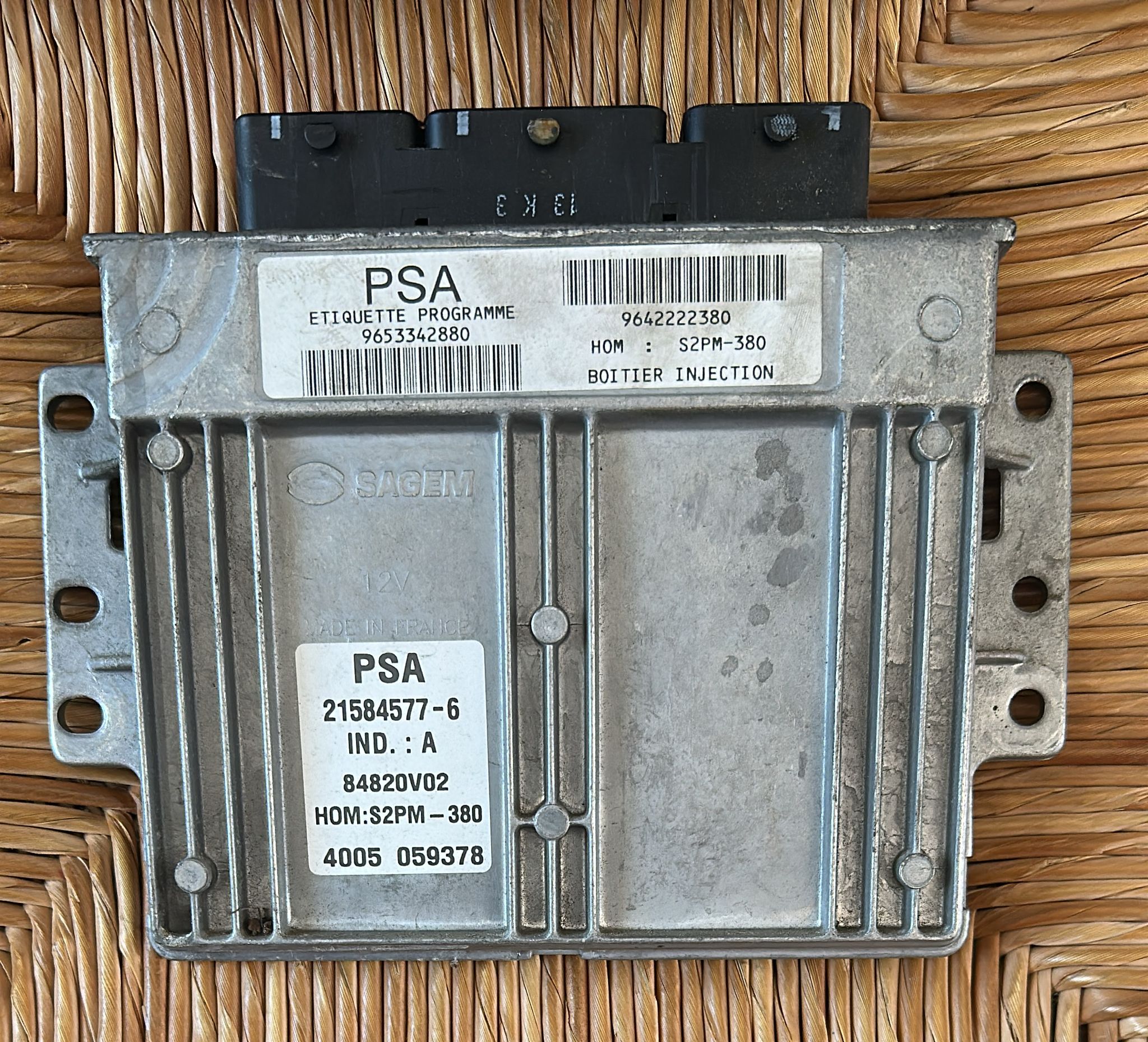 9653342880 ECU CITROEN C3 1.4 54 KW PSA 21584577-6 SAGEM S2PM-380