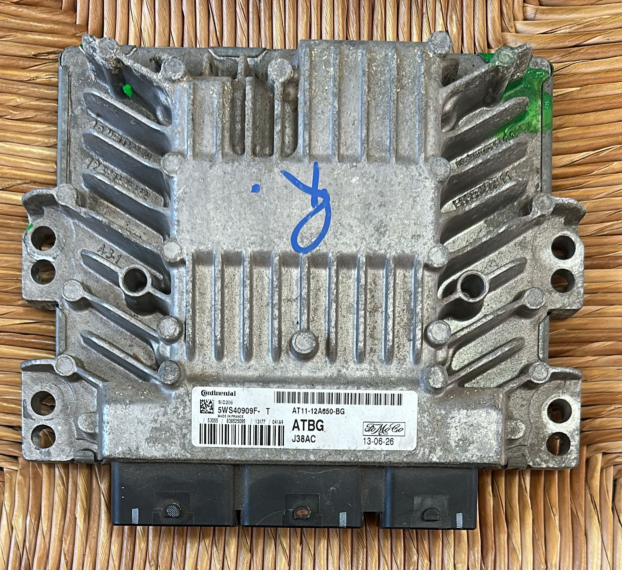 ECU FORD TRANSIT CONNECT 1.8 TDCi DIESEL ECU COMPUTER PCM AT11-12A650-BG 2010-2013 SID206