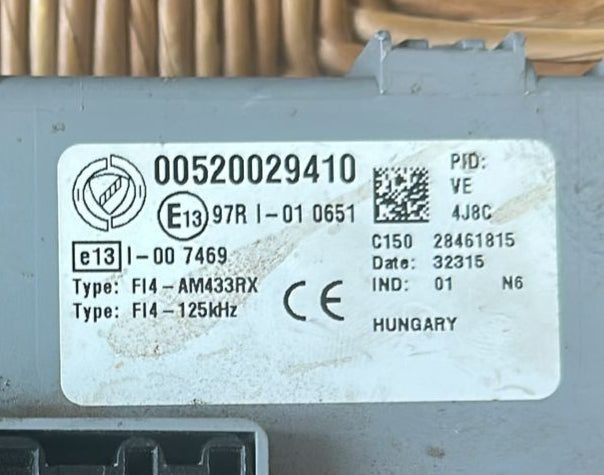 BODY COMPUTER FIAT 500 BSI 00520029410 520029410 NUMERO 28461815