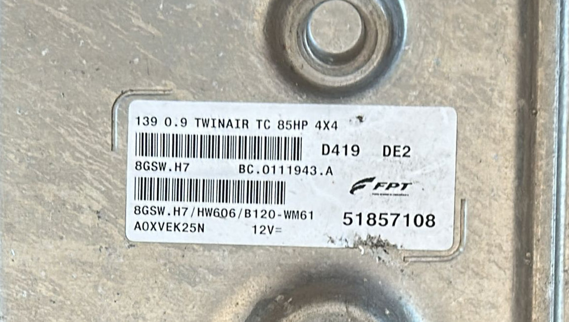 51857108 8GSW.H7 HW606 CENTRALINA MOTORE ECU MAGNETI MARELLI FPT PER FIAT PANDA