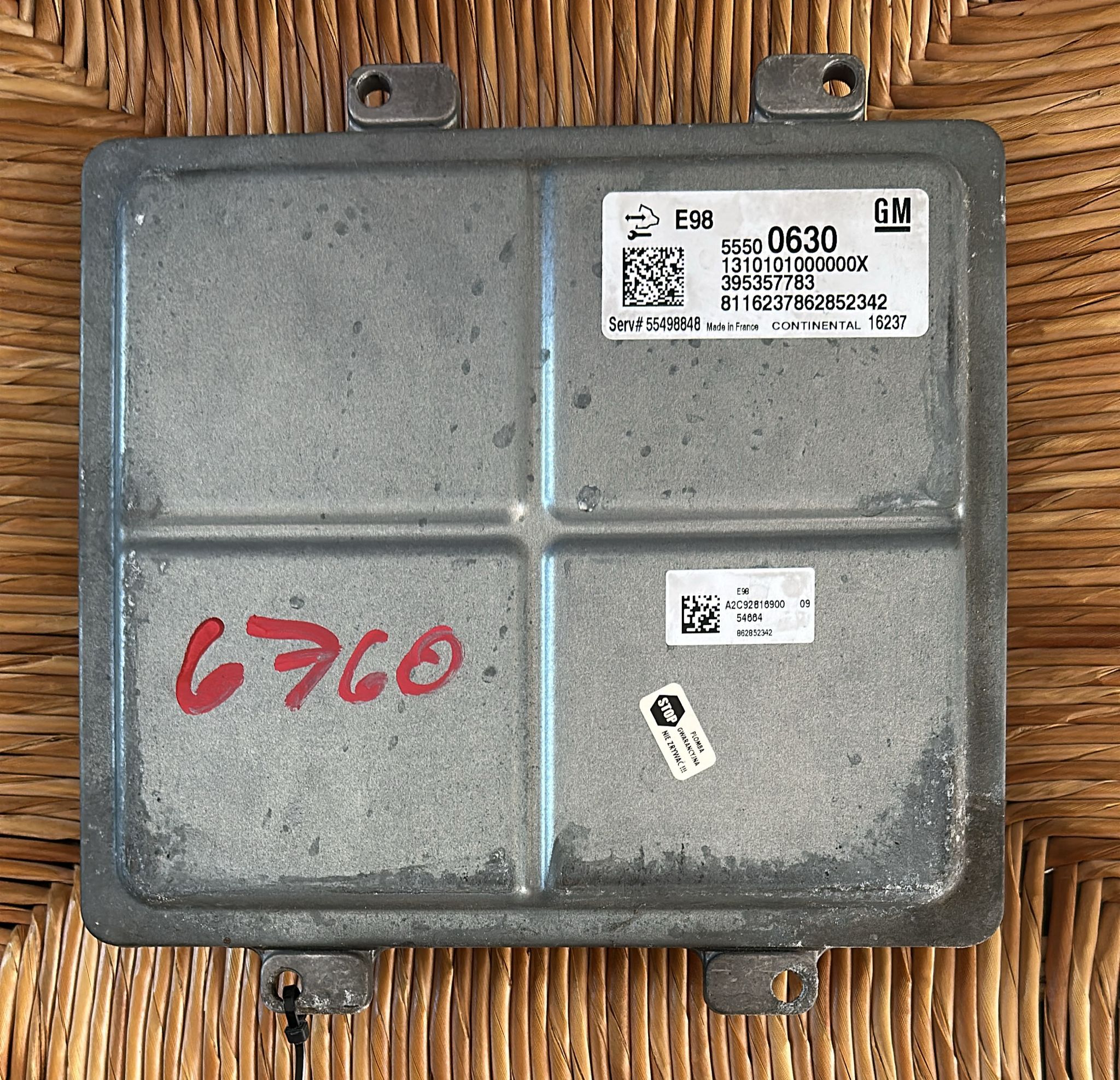 ECU Opel Astra K 1.6CDTI 55500630 ACDELCO E98 SW 1.6 D 81KW 6M 5P