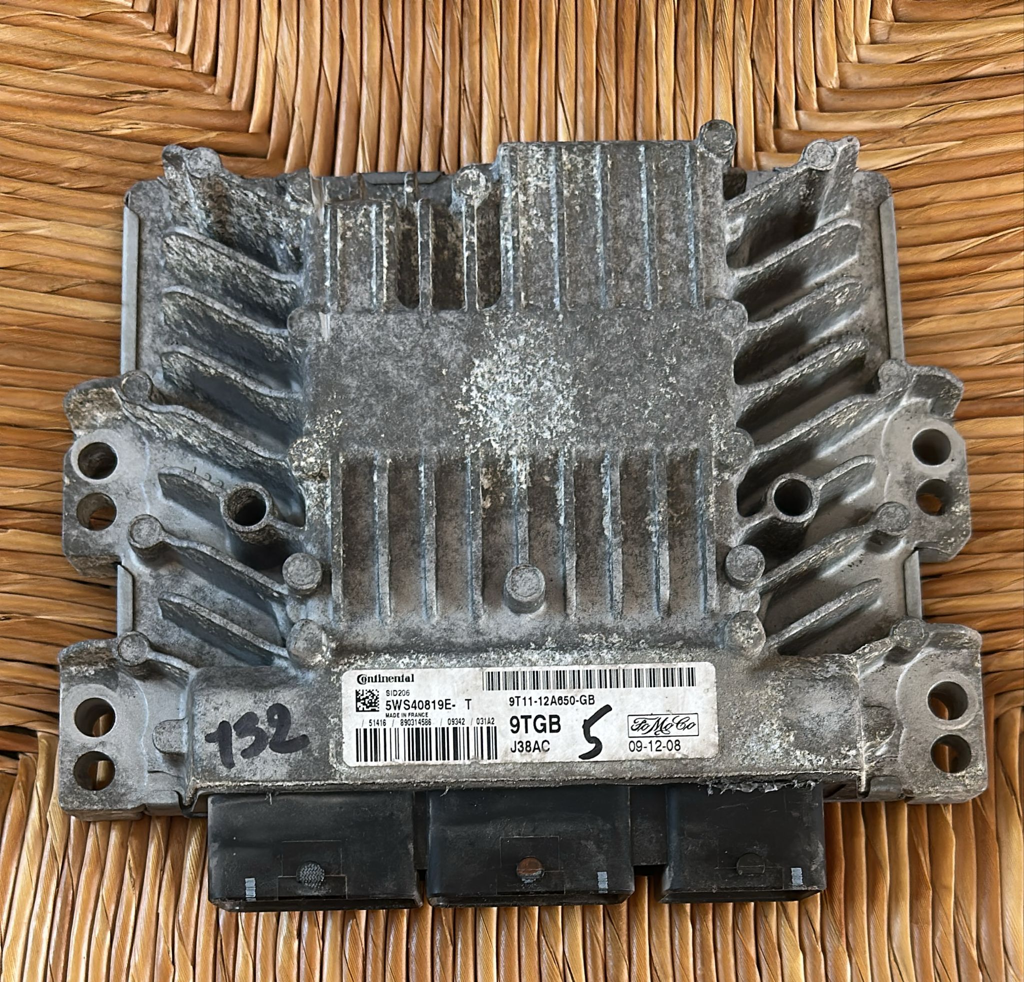 ECU Continental Ford Transit Connect 2010 9TGB SID206 J38AC 5WS40819E-T 9T11-12A650-GB