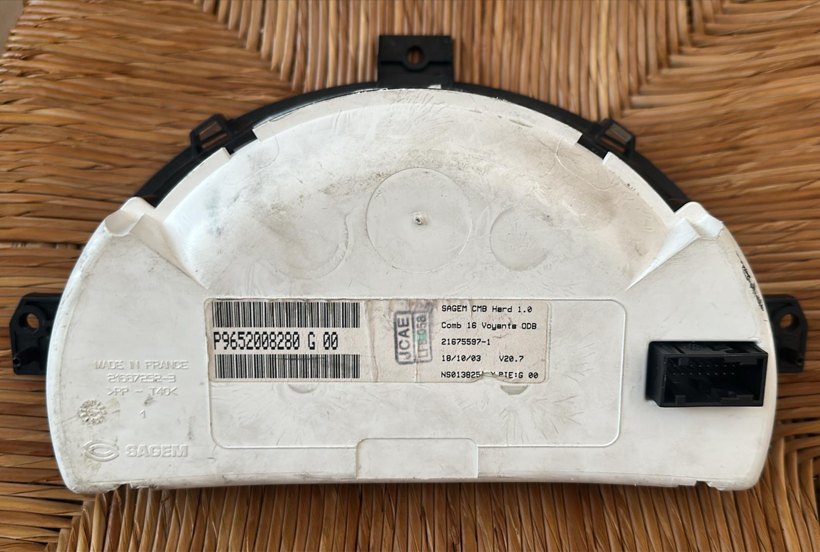 P9652008280 QUADRO STRUMENTI CONTACHILOMETRI CITROEN C2 1.1 B 44KW 5M 3P (2005)