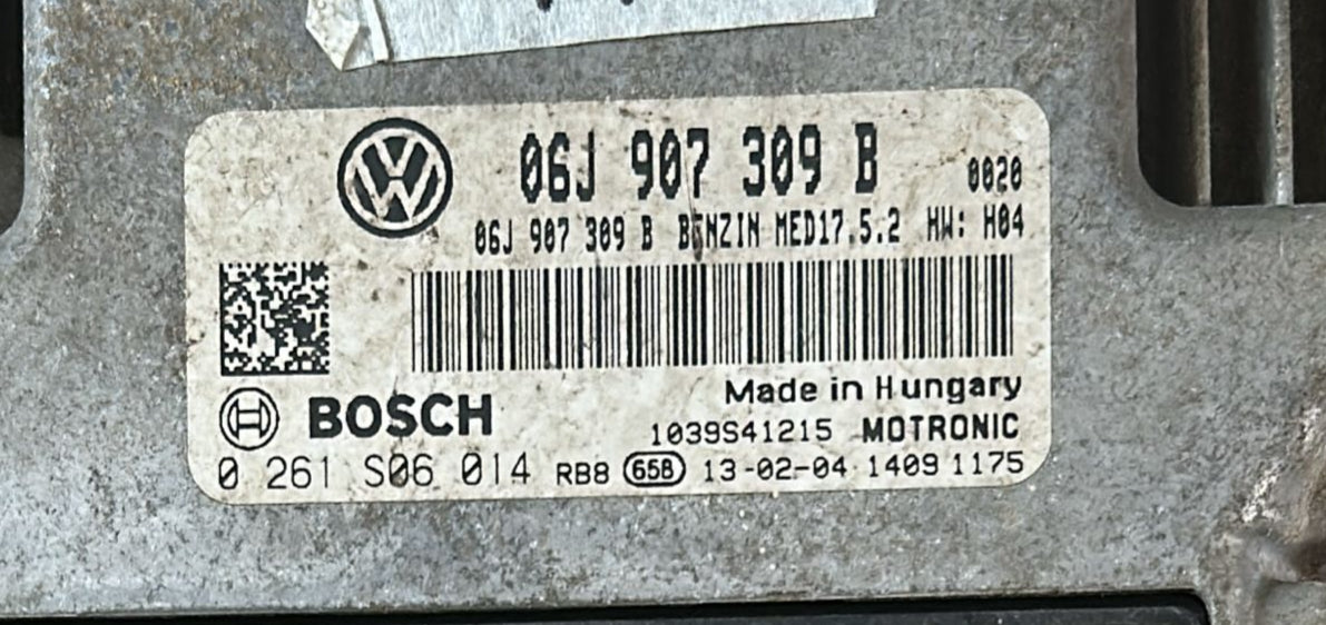 ECU VOLKSWAGEN PASSAT 2.0 TSI BOSCH 0261S06014 06J907309B MED17.5.2