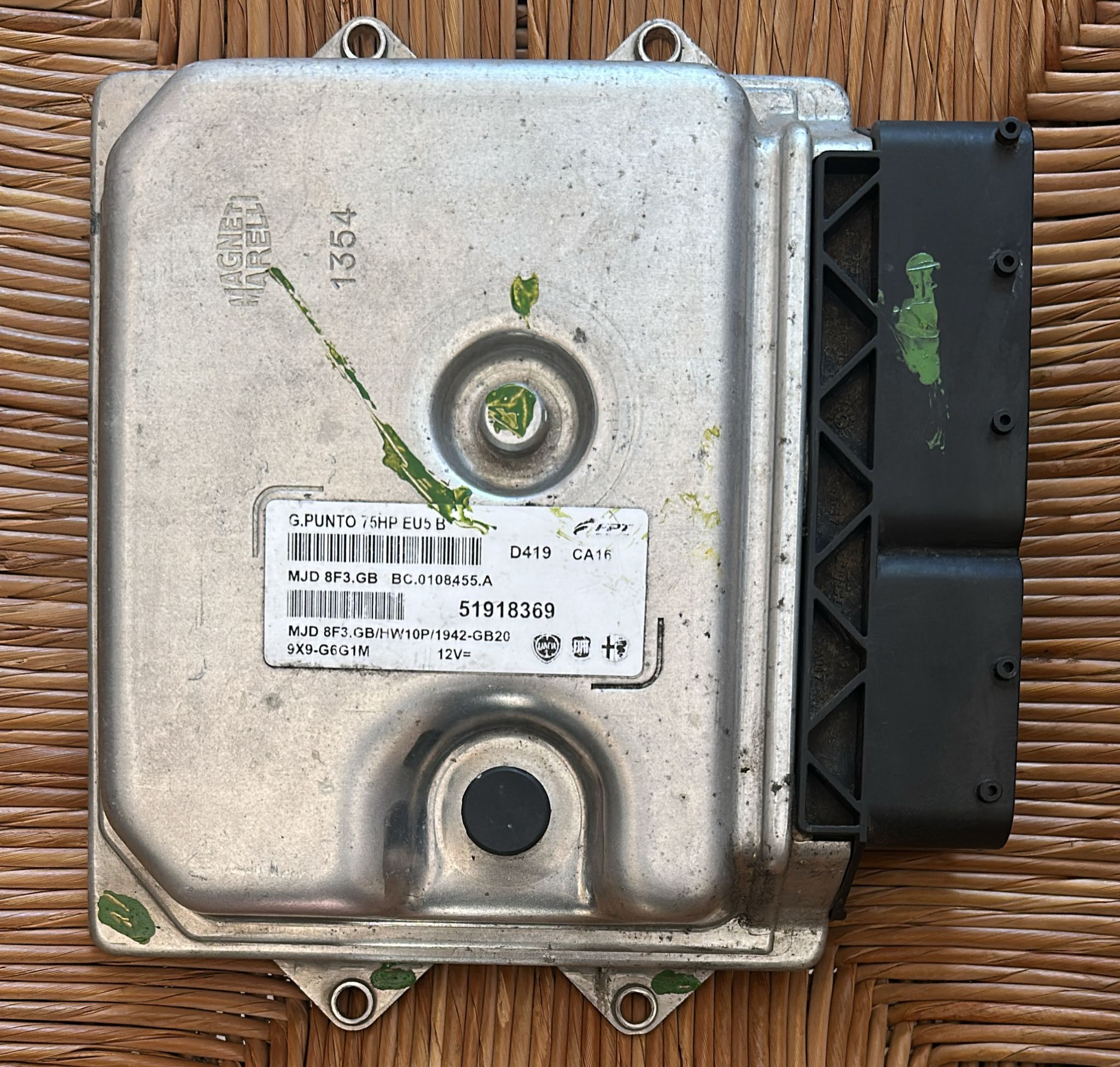 Centralina G. PUNTO 75hp eu5 B 51918369 MJD 8F3.GB bc.0108455.a
