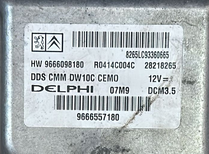 CENTRALINA PEUGEOT 5008 CITROEN C5 3 2.0HDI DCM3.5 9666098180 9666557180 R0414C004C 28218265