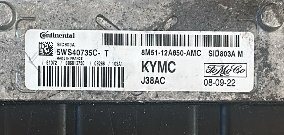 centralita Ford Focus 2.0 TDCi 5WS40735CT SID803A 5WS40735C-T 8M5112A650AMC 8M51-12A650-AMC KYMC