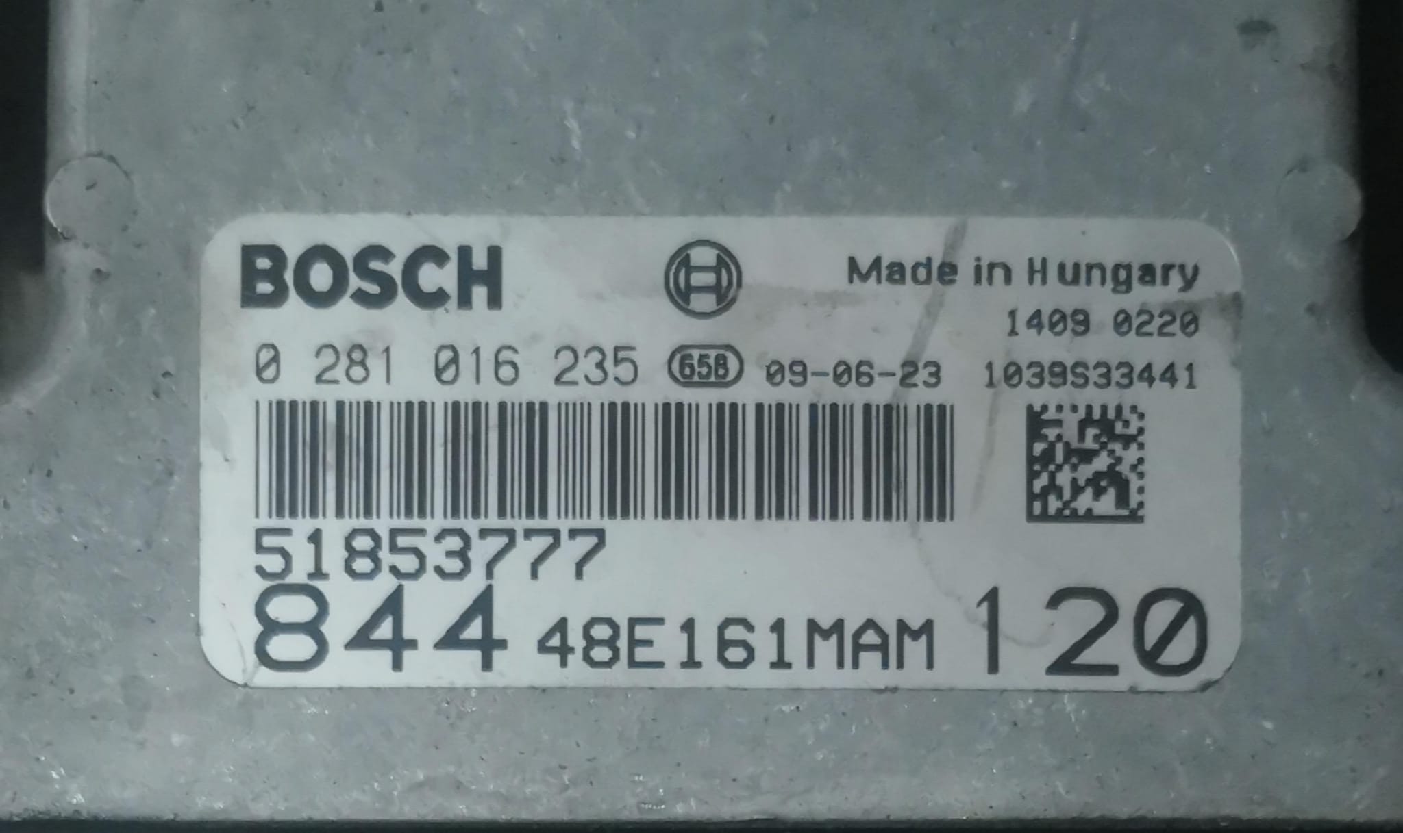 0281016235 EDC16C39-6.C1 51853777 48E161MAM CENTRALINA MOTORE ECU BOSCH