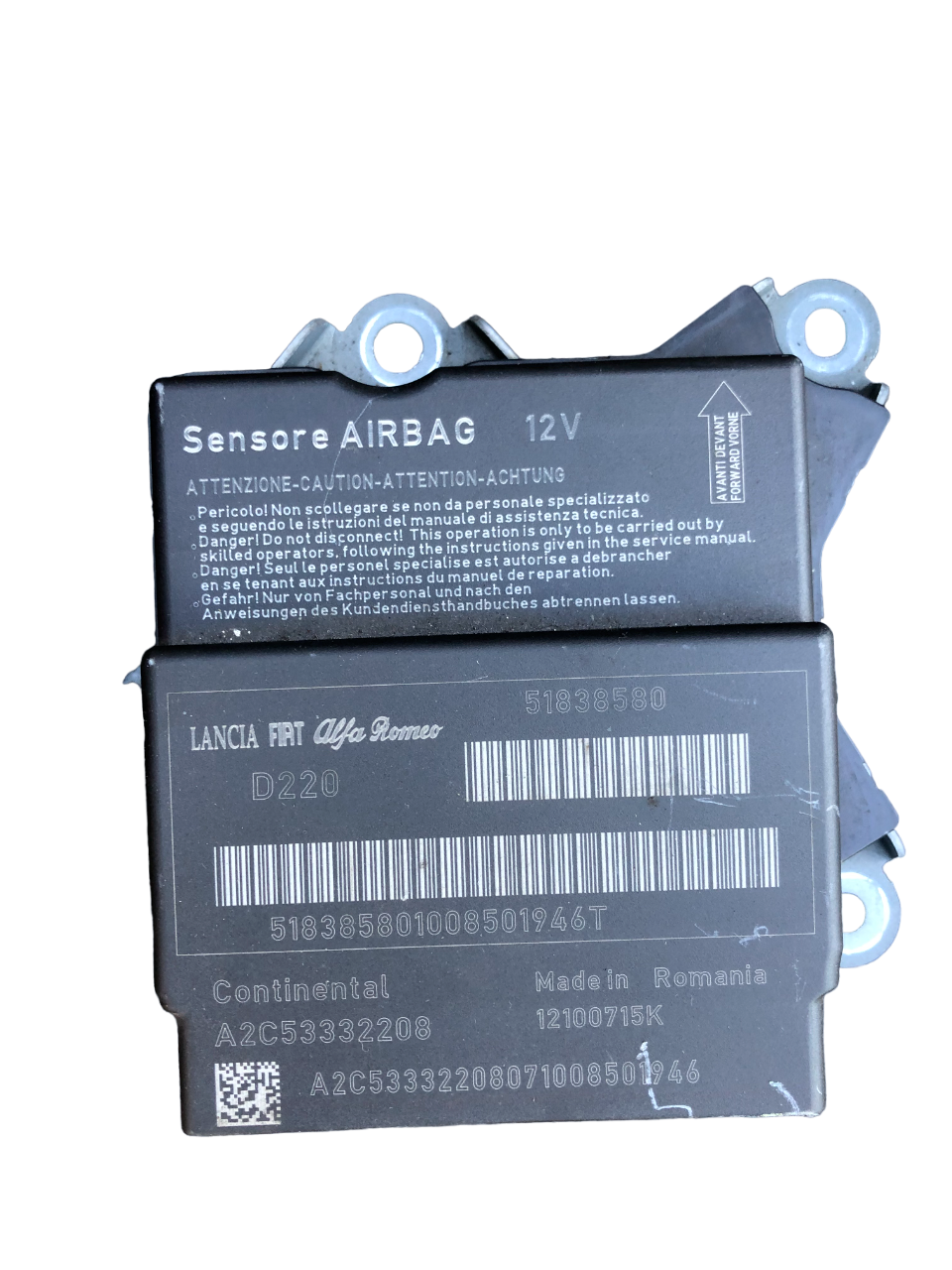 CENTRALINA AIRBAG FIAT Punto EVO 51838580 A2C53332208