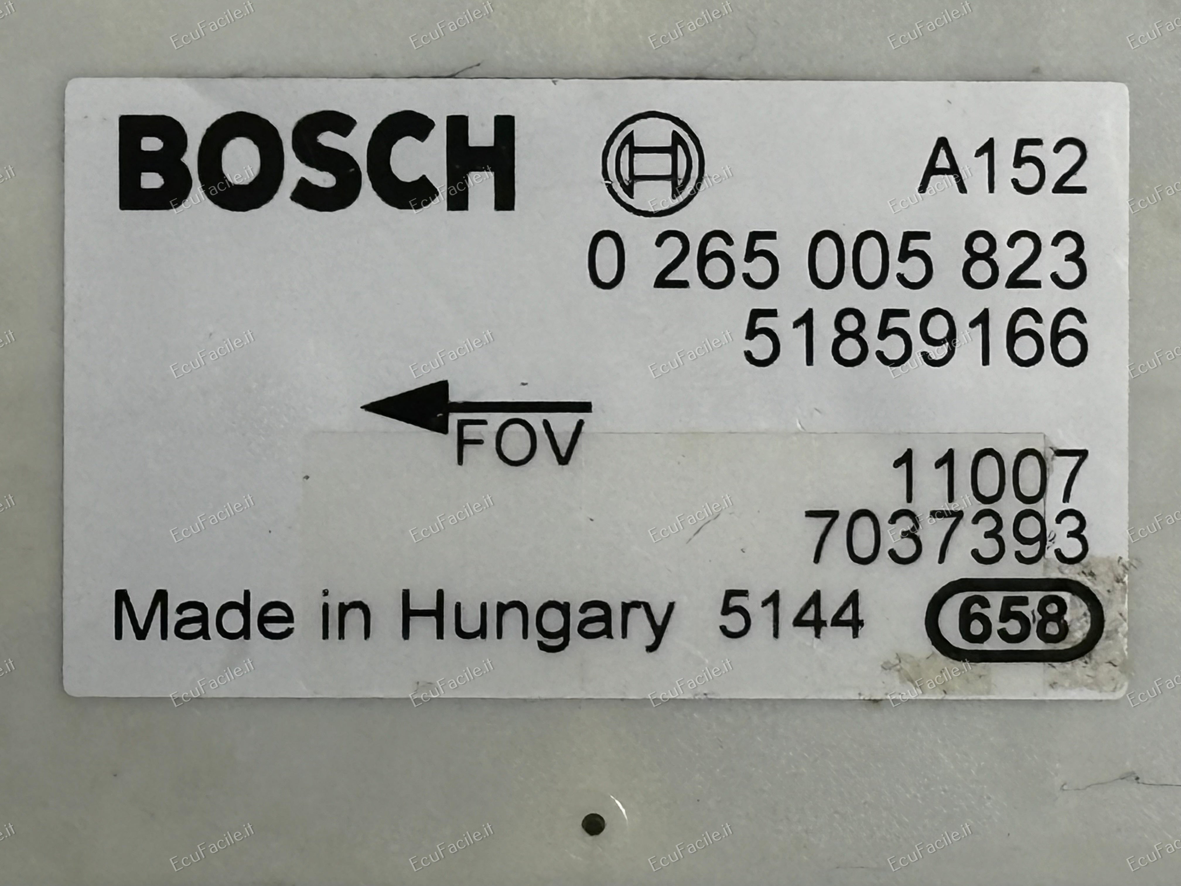 SENSORE CENTRALINA ANTIMBARDATA VDC BOSCH 0265005823 - 51859166 ALFA ROMEO MITO