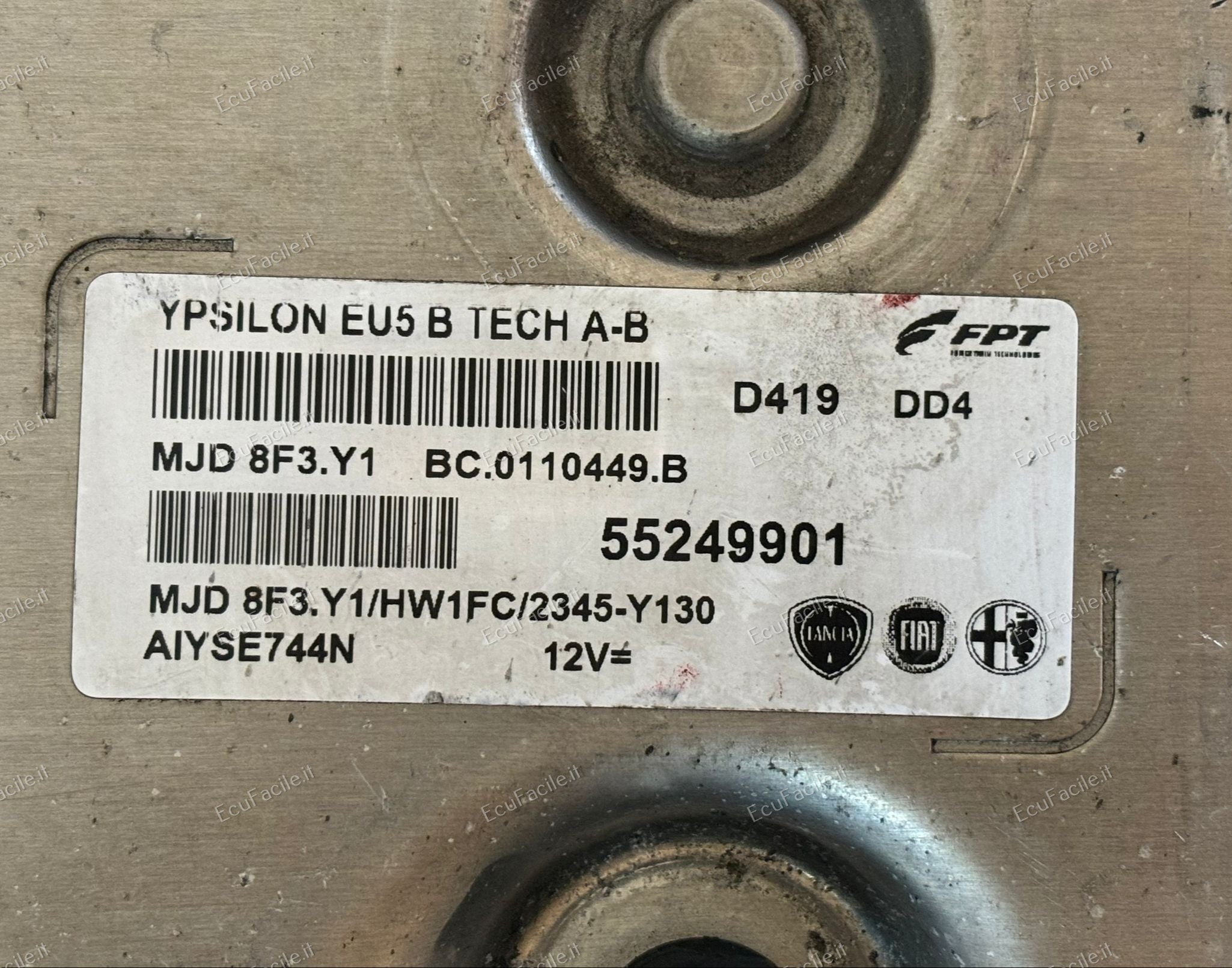 Ecu lancia ypsilon mjd 8f3 y1 55249901 hw1fc