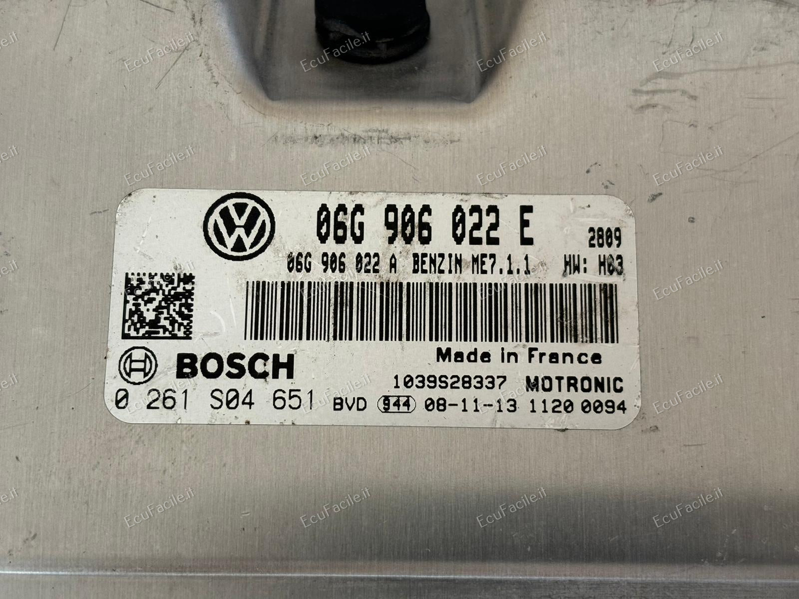 ECU VW Caddy 0261s04651 06G906022B 2.0 80 KW 109 CV ME7.1.1