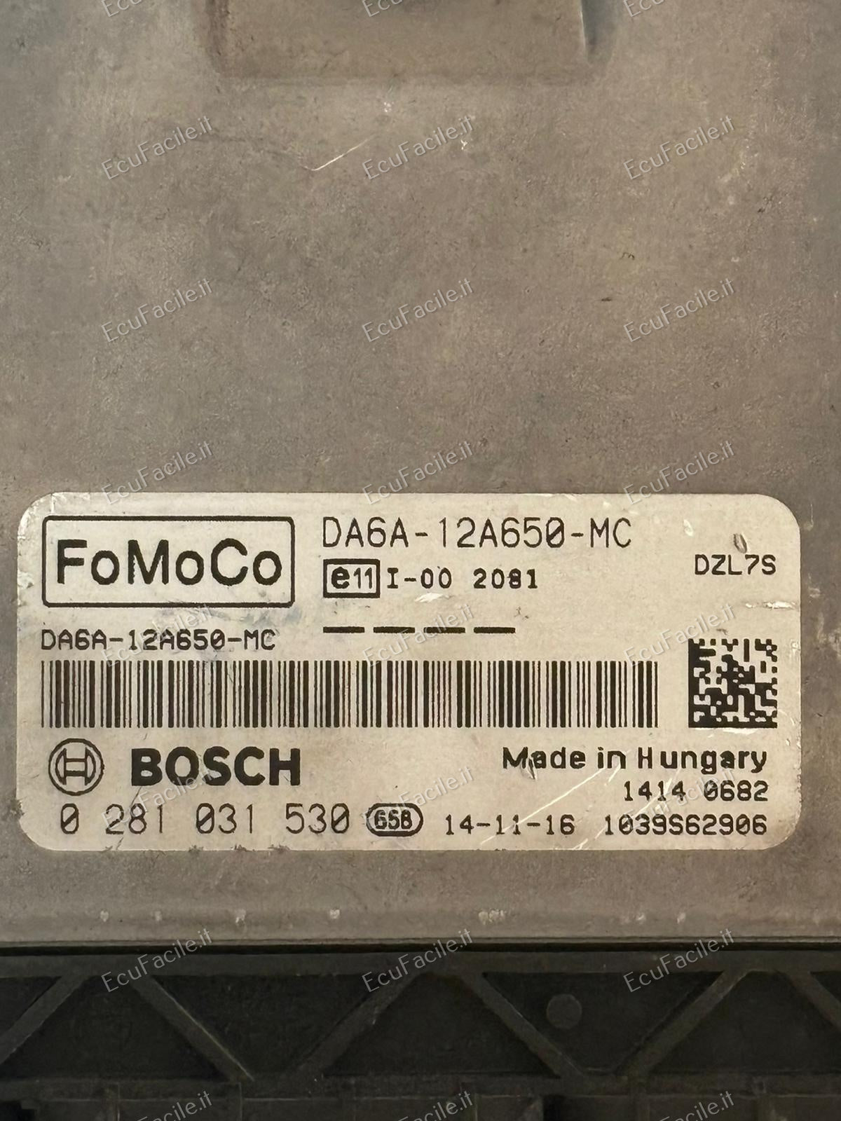 2014 FORD FIESTA 1.5 Diesel ECU DA6A-12A650-MC 0281031530 803 EDC17C10