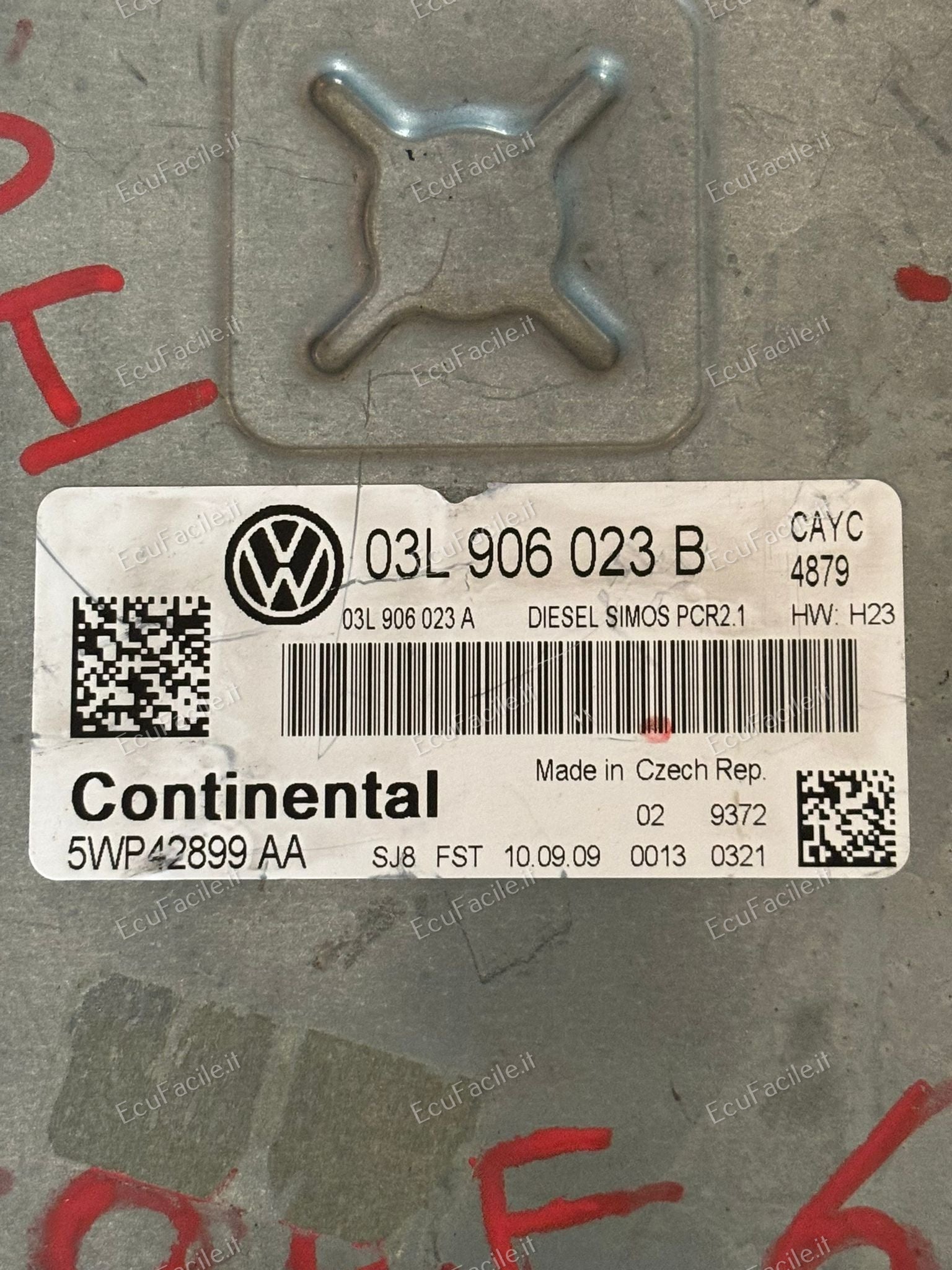 ECU VW GOLF VI 6 1.6 TDI 2009 03L906023B 5WP42899AA PCR2.1 H23