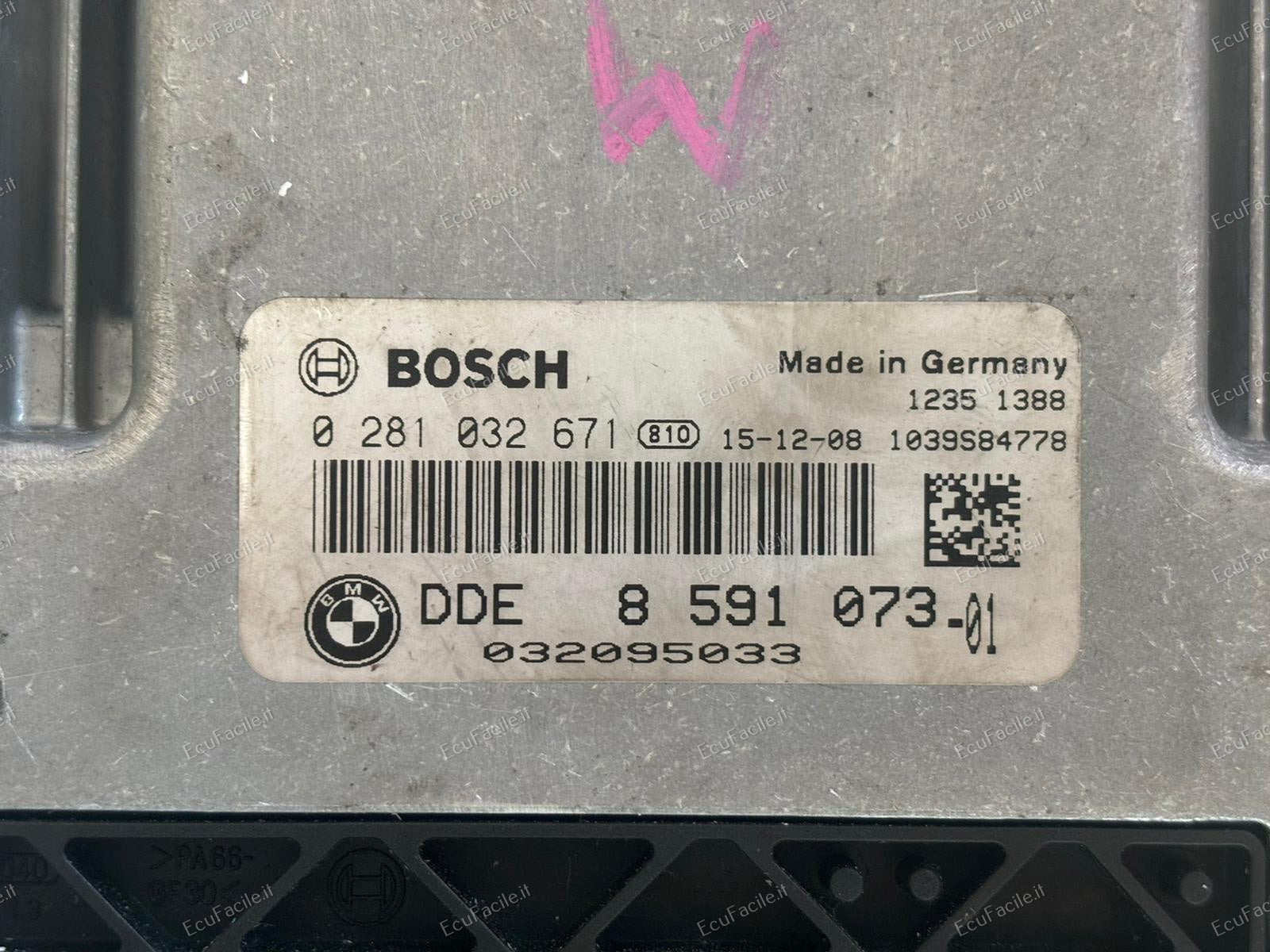 ECU CENTRALINA BMW SERIE 5 F10 520D 0281032671 DDE 8591073 EDC 17C50-6.58