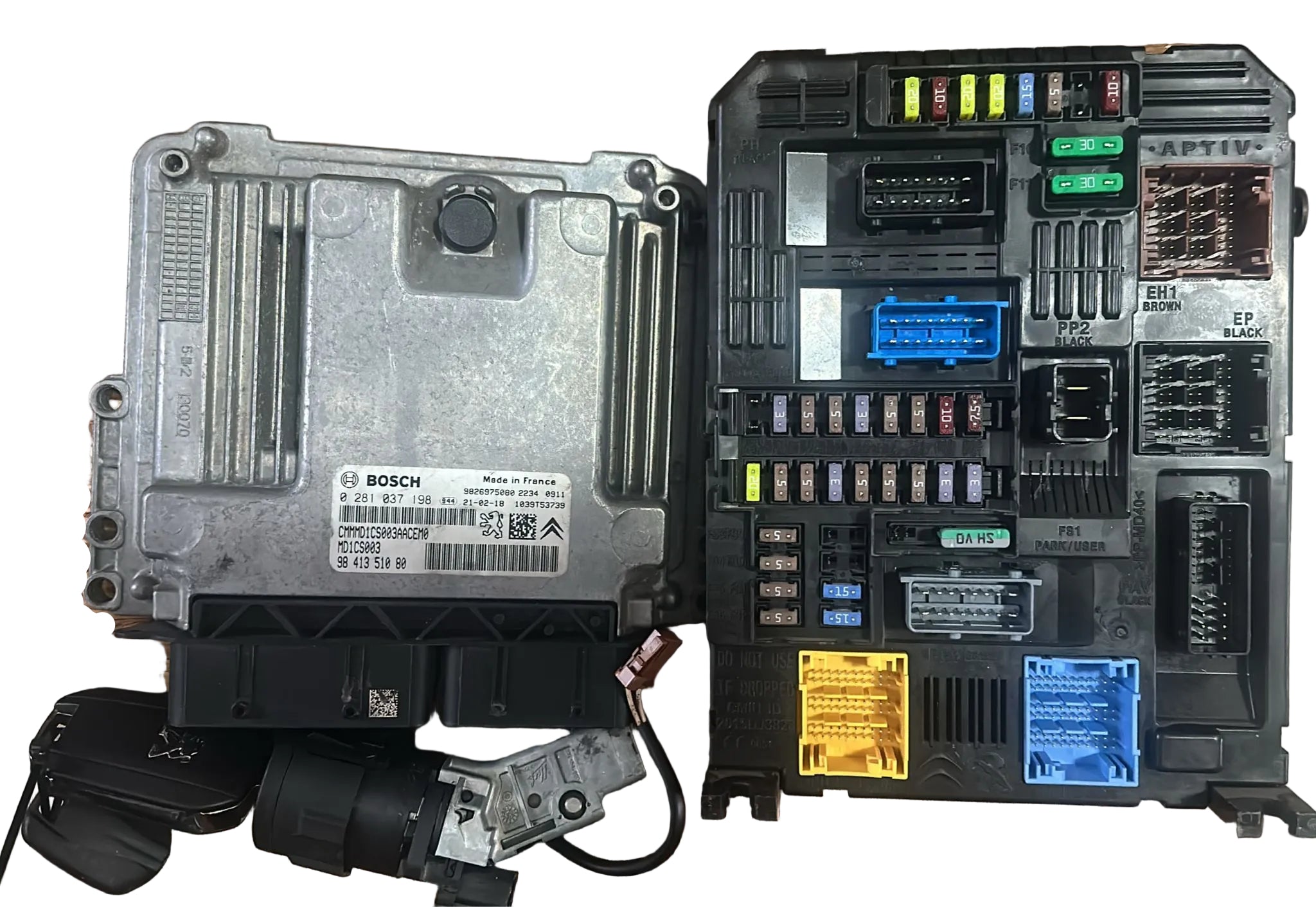 KIT ECU CITROEN PEUGEOT 208 308 C4 2008 0281037198 9841351080 BSI Body 9832880280-00