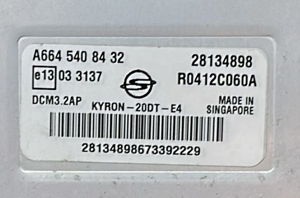 Centralina Motore Delphi 28134898 A6645408432 DCM3.7AP SSANGYONG Benzina