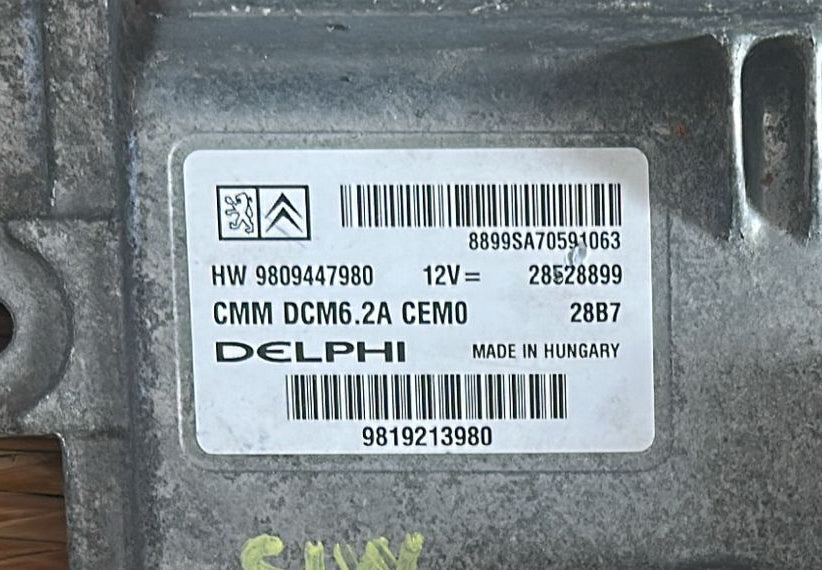 DCM6.2 DELPHI 9809447980 28528899 PEUGEOT EXPERT Box 2.0 BlueHDi 120 90kW