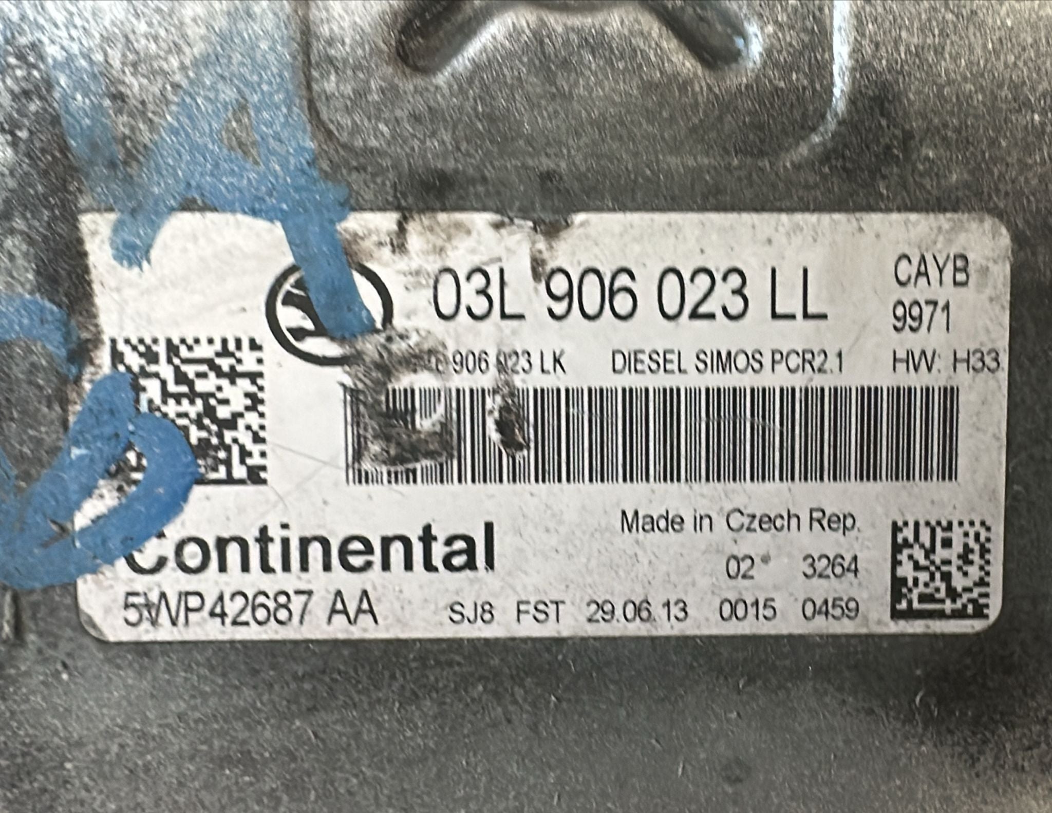 ECU Volkswagen transporter Caravelle T5 Skoda Fabia 1.6TDI OCTAVIA 1.6 03L906023LL 5WP42687AA simos PCR2.1