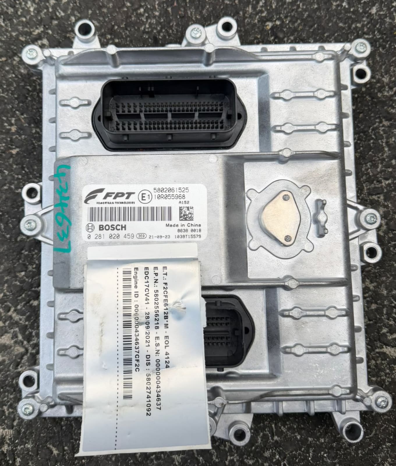 0281020459 EDC17CV41 5802061525 10R055968 1039T15579 IVECO STRALIS CURSOR 9 EURO6 8.7L 400CV