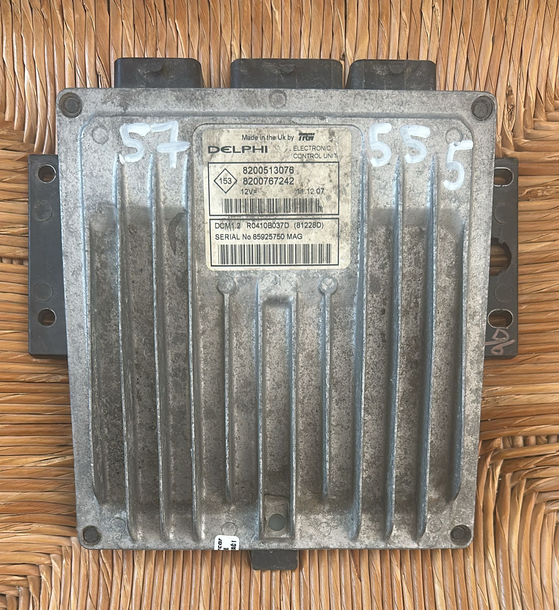 Centralina Motore DELPHI RENAULT KANGOO 1.5 dCi 50kw K9KV7 DCM1.2 DCM12 RO410B037C 8200767242