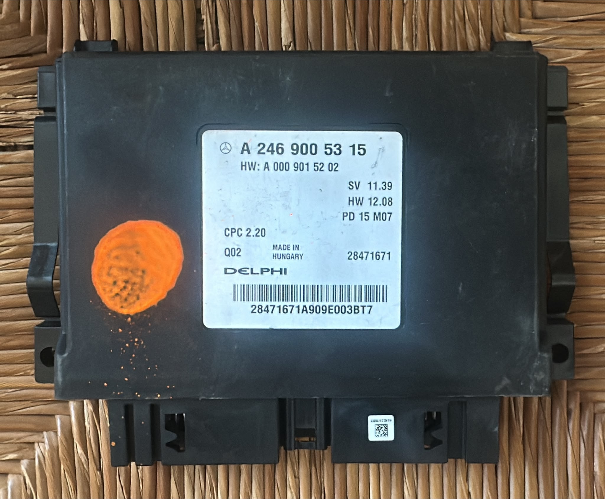 A2469005315 CENTRALINA CAMBIO AUTOMATICO MERCEDES CLA 180 C117 1.5 D 80KW AUT 4P hw: a0009015202