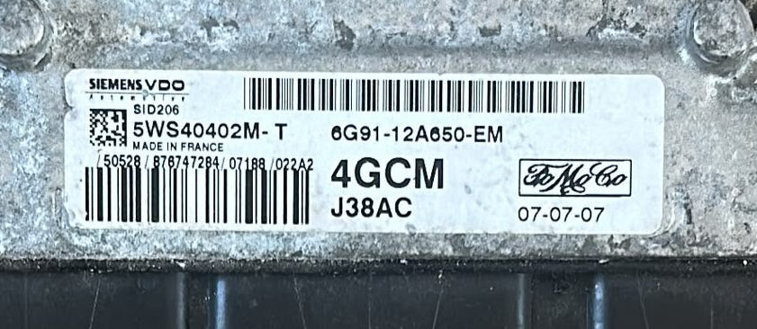 Centralina motore ECU marca SiemensVDO per Ford S-MAX 2006-2009 SID206 4GCM J38AC 5WS40402M-T
