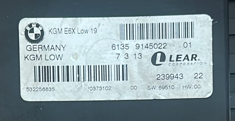 6135 9145022 modulo elettronico BMW SERIE 5 BERLINA E60 520I 2003 169445 239943