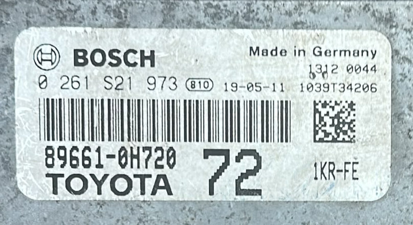 CENTRALINA MOTORE PER TOYOTA Aygo 3° Serie 89661-0H720 0261S21973 1KR benzina 9 ·