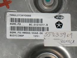 ECU CENTRALINA MOTORE FIAT 500 ABARTH 160HP 55235909 8GMKC1 HW666 NUMERO BC.0121077.B