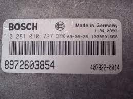 ECU CENTRALINA ISUZU 3.0 0281010727 8972603855 407922-0015