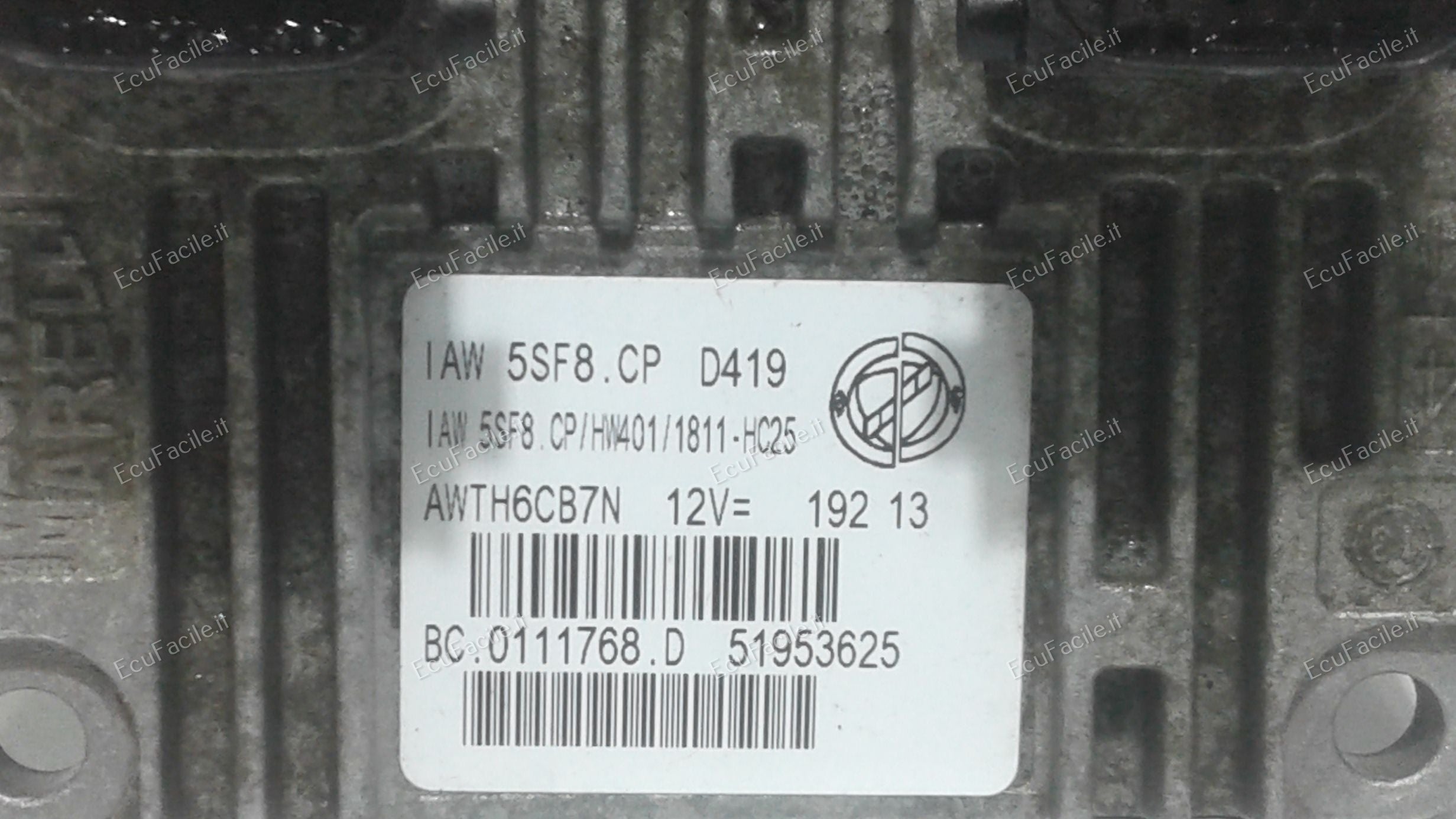 ECU FIAT PANDA 500 1.2 IAW 5SF8.CP HW401 51953625