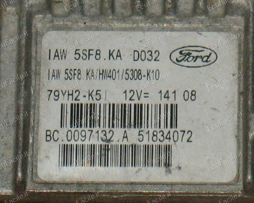 ECU CENTRALINA MOTORE IAW 5SF8.KA HW401 51834072 IAW5SF8.KA