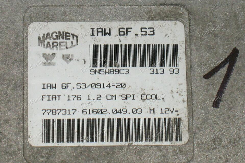ECU CENTRALINA MOTORE FIAT 176 1.2 IAW 6F.S3 IAW6F.S3 7787317