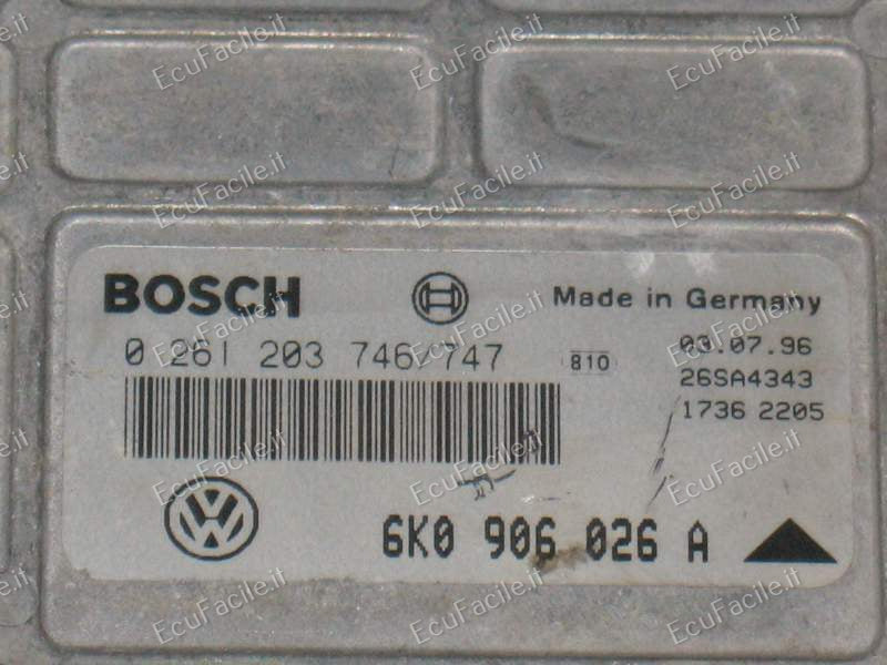 Centralina Motore ECU Seat Ibiza Benzina Bosch 0261203746 / 0261203747 – 6K0906026A EDC-N69