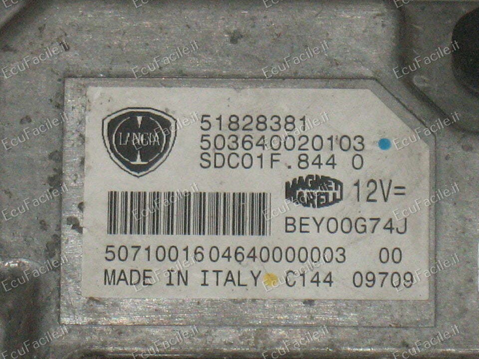 Ecu centralina lancia delta 1.9 mjt 51828381 503640020103