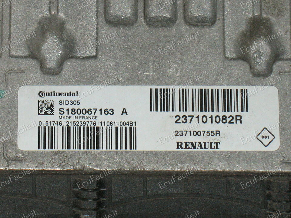 ECU NISSAN JUKE 1.5 DCI S180067163 A SID305 RENAULT 237101082R